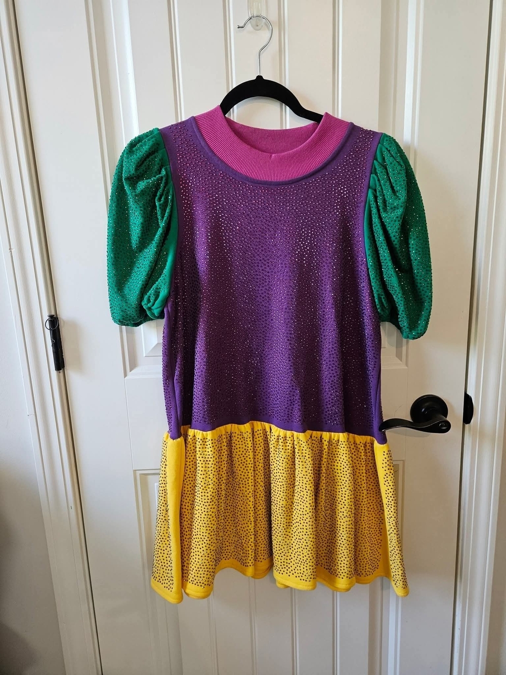 Queen Of Sparkles Rhinestone Mardi Gras Dress